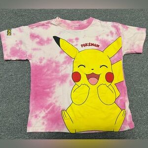 Cotton On Pink Tie-Dye Pikachu Kids T-Shirt